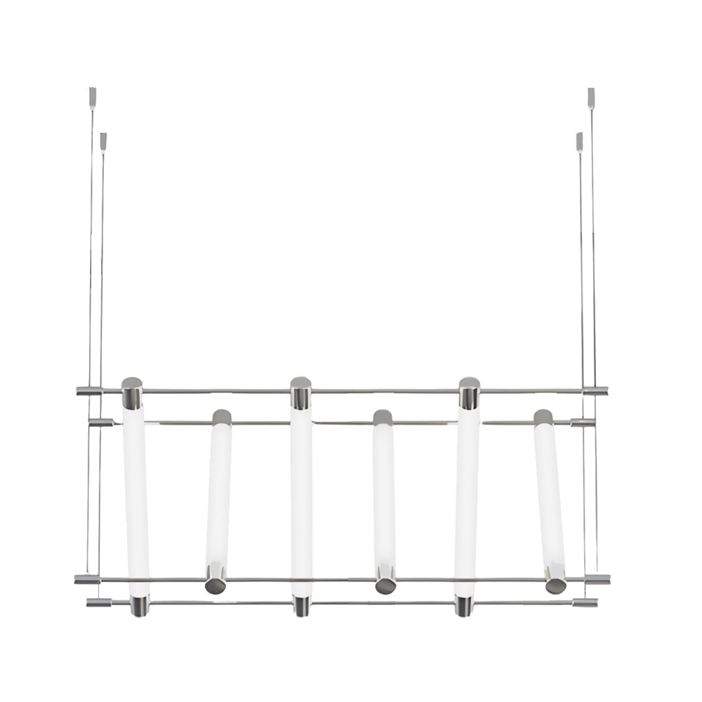 Geometric Acrylic Tube LED Linear Island Chandelier for Modern Dining Room and Bar