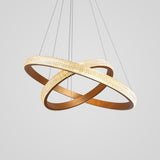 Geometric Circular LED Chandelier Modern Aluminum Dining Room Kitchen Island Hanging Ceiling Light