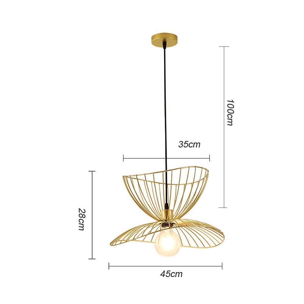 Geometric Double Wire Basket Pendant Light Industrial Vintage Metal Hanging Ceiling Lamp