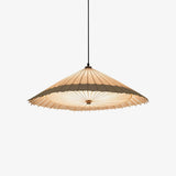 Geometric Fabric Umbrella Pendant Light Modern Beige Parasol Hanging Lamp