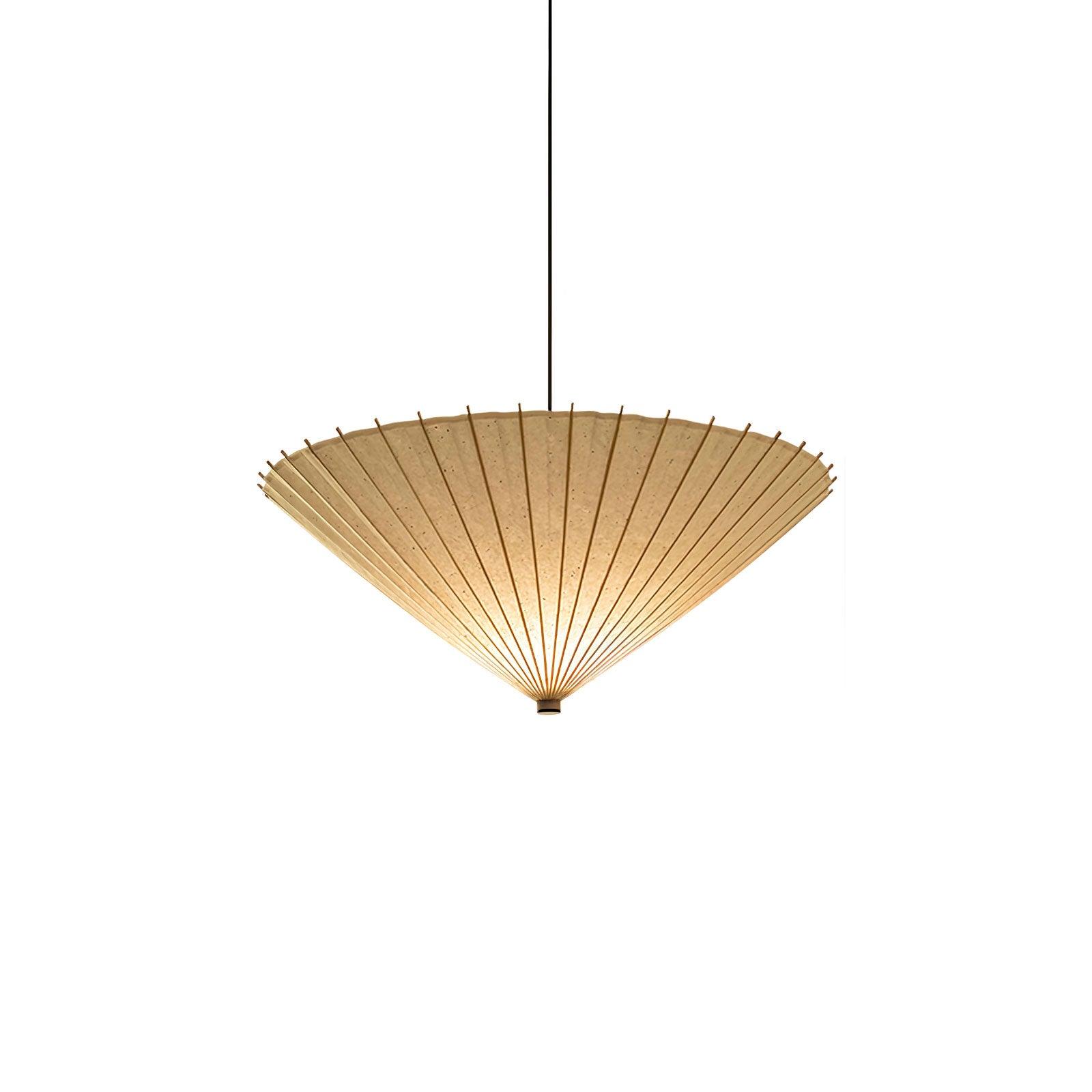 Geometric Fabric Umbrella Pendant Light Modern Beige Parasol Hanging Lamp