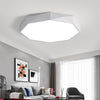 Contemporary Geometric LED Flush Mount Ceiling Light with Remote Control 16 Inch