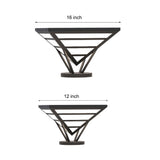 Geometric Gray Aluminum LED Outdoor Post Light Waterproof Modern Pyramid Pillar Lamp