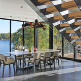 Geometric Hollow Polygon Pendant Light Black Modular Metal Chandelier for Dining Room