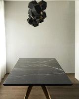 Geometric Hollow Polygon Pendant Light Black Modular Metal Chandelier for Dining Room