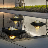 Geometric Pattern Outdoor Landscape Decorative Light Waterproof Stainless Steel Garden Lantern
