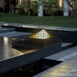 Geometric Pattern Outdoor Landscape Decorative Light Waterproof Stainless Steel Garden Lantern