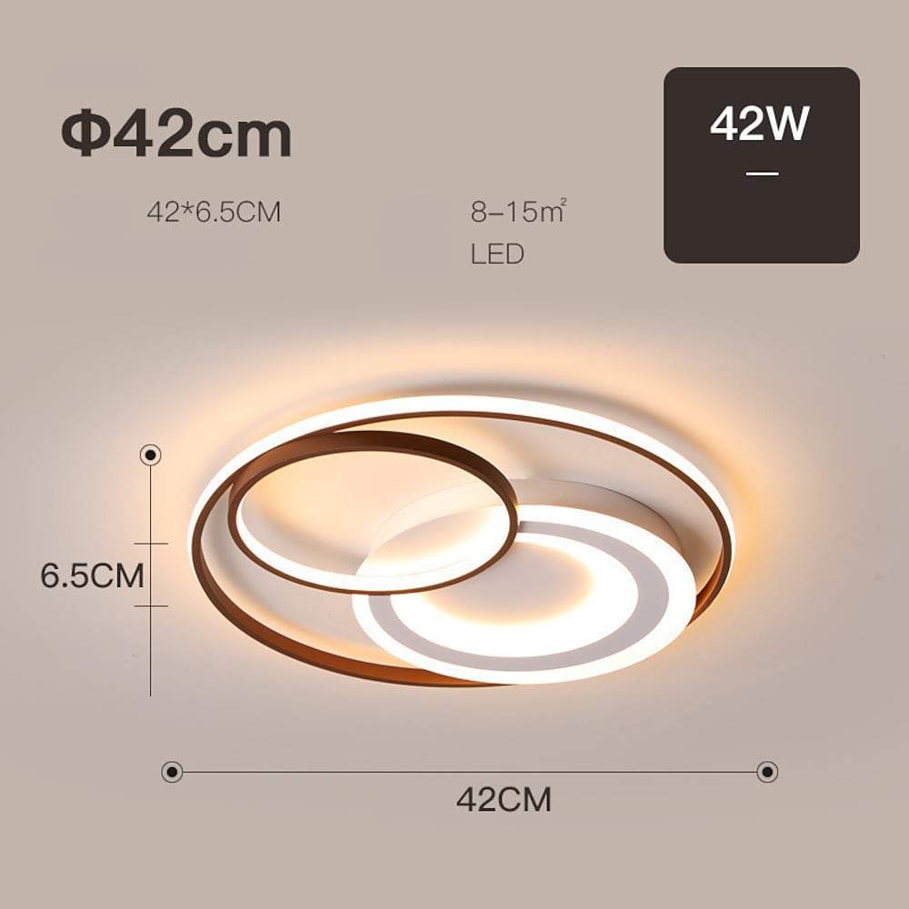 3 Ring Dimmable LED Modern Flush Mount Ceiling Light for Living Room and Bedroom
