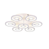 Modern Geometric Flower Shape LED Flush Mount Ceiling Light in White Finish