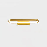 Gianni Minimalist Oval LED Wall Sconce Brass Vanity Light with Adjustable Color Temperature