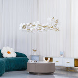 Ginkgo Ceramic Leaf Flush Mount Chandelier Elegant Modern Ceiling Light Fixture