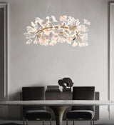 Ginkgo Ceramic Leaf Flush Mount Chandelier Elegant Modern Ceiling Light Fixture