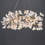 Ginkgo Ceramic Leaf Flush Mount Chandelier Elegant Modern Ceiling Light Fixture