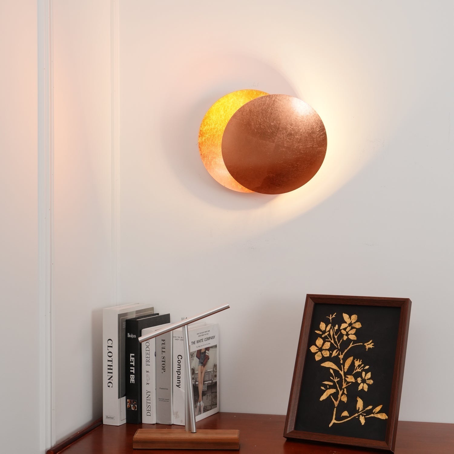 Giorgio Adjustable Disc Wall Lamp Modern LED Indirect Sconce Lighting for Bedroom and Hallway