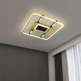 Modern Square LED Geometric Ceiling Light Dimmable Flush Mount Fixture for Home