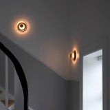 Glimmera Modern Glass and Brass LED Wall Sconce Ambient Indoor Light Fixture