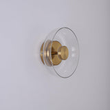 Glimmera Modern Glass and Brass LED Wall Sconce Ambient Indoor Light Fixture