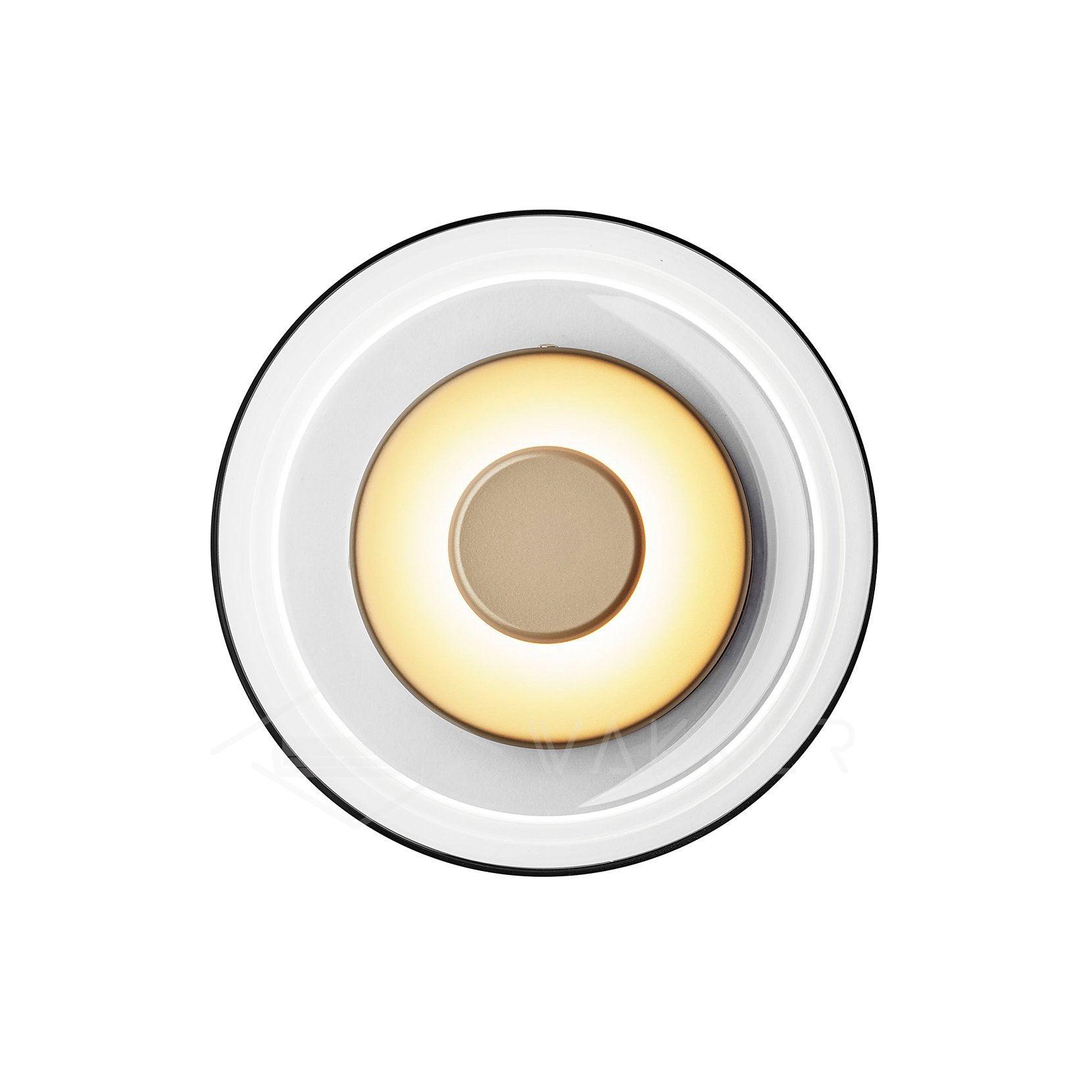 Glimmera Modern Glass and Brass LED Wall Sconce Ambient Indoor Light Fixture