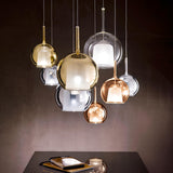 Glo Modern Glass Globe Pendant Light with Metallic Finish for Interior Lighting