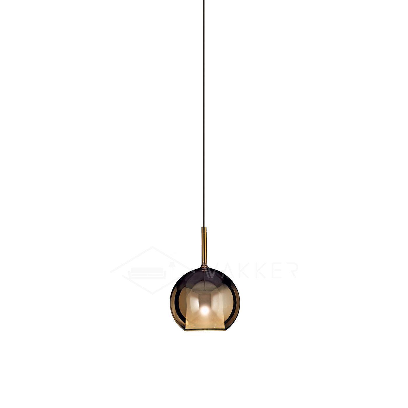 Glo Modern Glass Globe Pendant Light with Metallic Finish for Interior Lighting