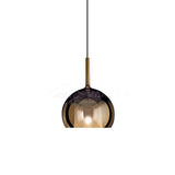 Glo Modern Glass Globe Pendant Light with Metallic Finish for Interior Lighting