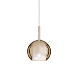 Glo Modern Glass Globe Pendant Light with Metallic Finish for Interior Lighting