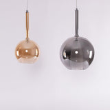 Glo Modern Glass Globe Pendant Light with Metallic Finish for Interior Lighting