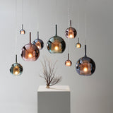 Glo Modern Glass Globe Pendant Light with Metallic Finish for Interior Lighting