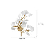 Gold Ginkgo Biloba Leaf Wall Sconce Nordic Modern 3 Color Dimming Light Fixture