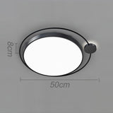 Modern Circular LED Flush Mount Ceiling Light Dimmable Nordic Geometric Fixture for Living Room