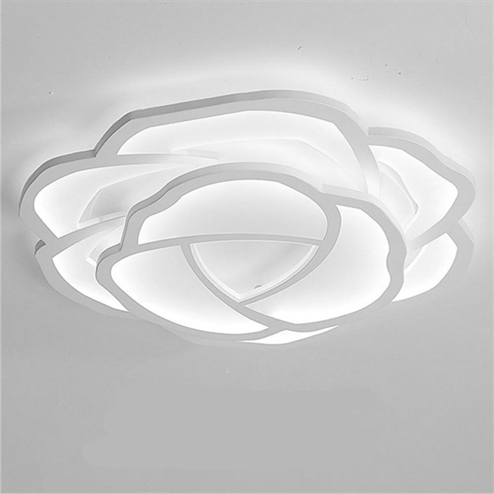 Modern Flower Shape Dimmable LED Ceiling Light Flush Mount Fixture for Bedroom