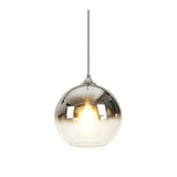 Gradient Glass Globe Pendant Light Modern Kitchen Island Hanging Ceiling Lamp with Adjustable Cord