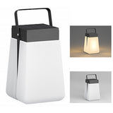Gray Waterproof Outdoor Solar Garden Lantern Portable Stainless Steel LED Landscape Light