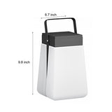 Gray Waterproof Outdoor Solar Garden Lantern Portable Stainless Steel LED Landscape Light