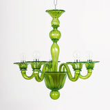 Green Murano Glass Chandelier Hand Blown Luxury Pendant Light Fixture
