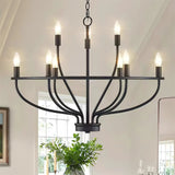 Greyson Modern Brass Vine Chandelier Minimalist Multi Light Ceiling Fixture
