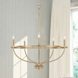 Greyson Modern Brass Vine Chandelier Minimalist Multi Light Ceiling Fixture