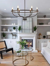 Greyson Modern Brass Vine Chandelier Minimalist Multi Light Ceiling Fixture