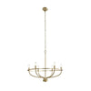 Greyson Modern Brass Vine Chandelier Minimalist Multi Light Ceiling Fixture