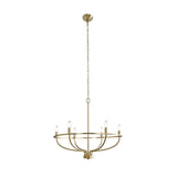 Greyson Modern Brass Vine Chandelier Minimalist Multi Light Ceiling Fixture