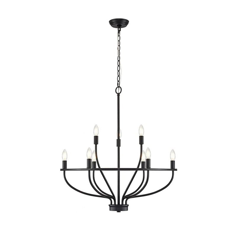 Greyson Modern Brass Vine Chandelier Minimalist Multi Light Ceiling Fixture