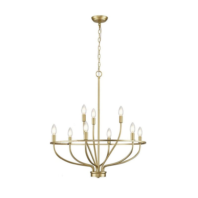 Greyson Modern Brass Vine Chandelier Minimalist Multi Light Ceiling Fixture
