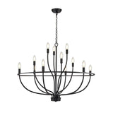 Greyson Modern Brass Vine Chandelier Minimalist Multi Light Ceiling Fixture