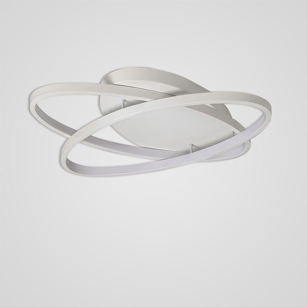 Modern Double Ring LED Flush Mount Ceiling Light for Bedroom and Living Room Lighting