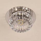 Modern Crystal Geometric LED Flush Mount Ceiling Light for Kitchen and Entryway