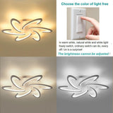 Modern Geometric Acrylic LED Flush Mount Ceiling Lamp with Dimmable Multi Layer Design for Living Room