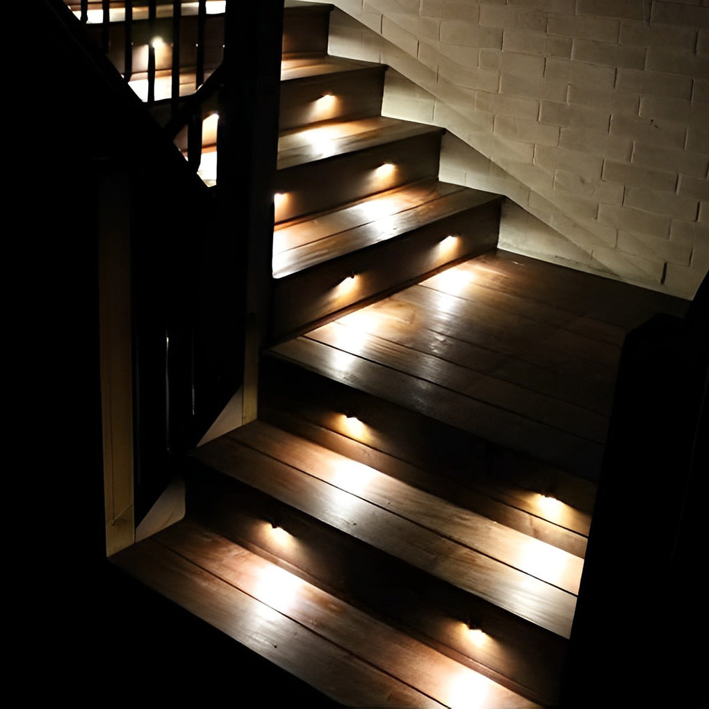Half Moon Waterproof LED Step Lights for Outdoor Decks and Low Voltage Landscape Paths