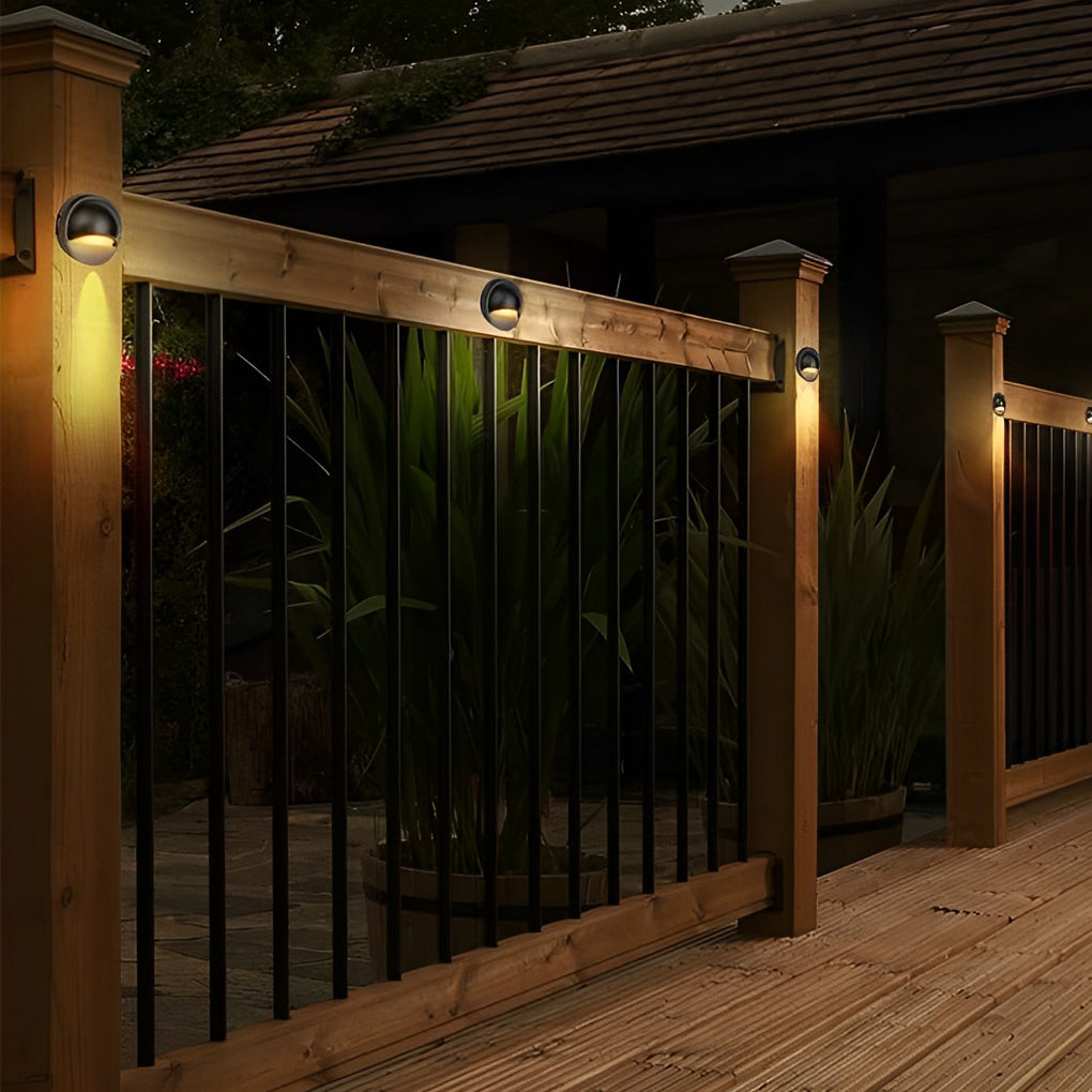 Half Moon Waterproof LED Step Lights for Outdoor Decks and Low Voltage Landscape Paths