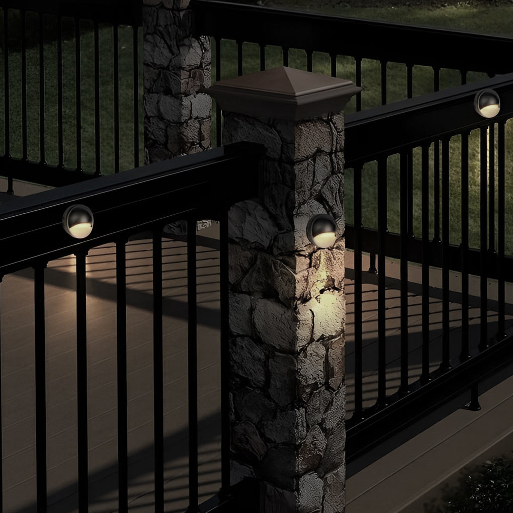 Half Moon Waterproof LED Step Lights for Outdoor Decks and Low Voltage Landscape Paths