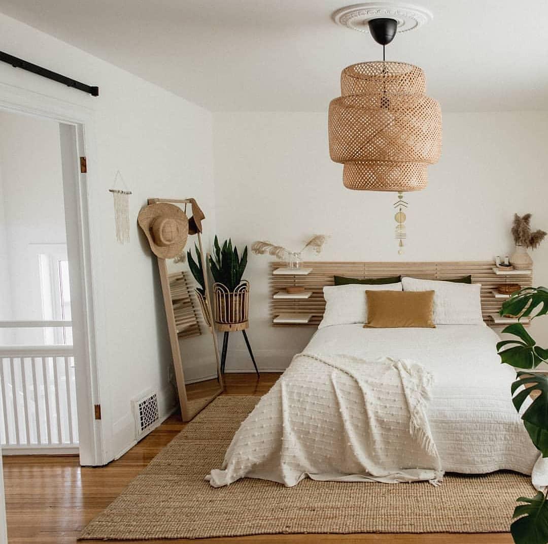 Handcrafted Bamboo Braided Pendant Light Natural Woven Hanging Lamp for Indoor Lighting